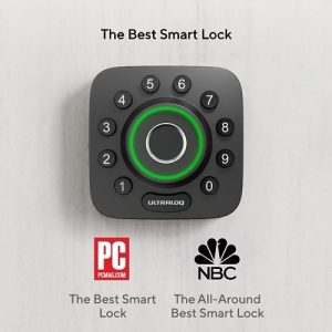 Smart Lock, ULTRALOQ U-Bolt Pro, 7-in-1 Keyless Entry Door Lock with Fingerprint ID, App and Keypad, Smart Door Lock, Smart Deadbolt, Smart Locks for Front Door, IP65 Waterproof, ANSI Grade 1 Cert.
