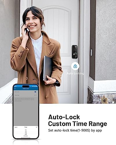 Smart Lock, Zowill DK07 Fingerprint Door Lock with APP Control, 7-in-1 Smart Door Lock for Front Door, Keyless Entry Door Lock, Electronic Touchscreen Keypad Deadbolt, Auto Lock, Easy Installation - Image 8