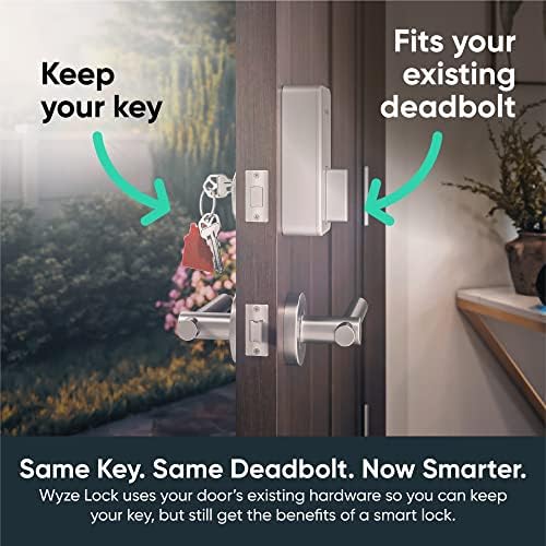 Wyze Lock WiFi & Bluetooth Enabled Smart Door Lock, Wireless & Keyless Entry, works with Amazon Alexa & Google Assistant, Fits on Most Deadbolts, Includes Wyze Gateway - A Certified for Humans Device - Image 4