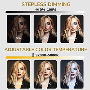 19 inch Ring Light Kit, 60W LED Ring Light with LCD Screen, Support 2.4G Remote and Multiple Lights Control, CRI>97, 3000K-5800K, Tripod Included for Makeup, YouTube Video, Barber, Tiktok Live