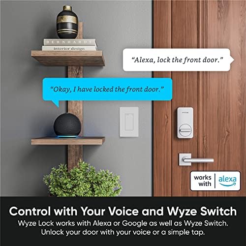 Wyze Lock WiFi & Bluetooth Enabled Smart Door Lock, Wireless & Keyless Entry, works with Amazon Alexa & Google Assistant, Fits on Most Deadbolts, Includes Wyze Gateway - A Certified for Humans Device - Image 5