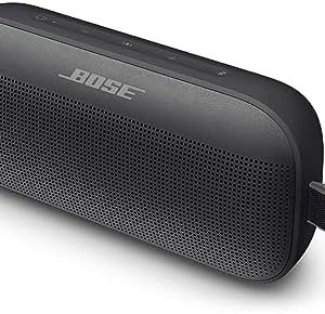Bose SoundLink Flex Bluetooth Speaker, Portable Speaker with Microphone, Wireless Waterproof Speaker for Travel, Outdoor and Pool Use, Black