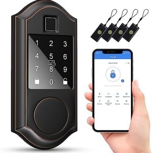Narpult Smart Lock, Electronic Smart Deadbolt, Keyless Entry Door Lock,Fingerprint Door Lock with Keypad, Smart Door Locks for Front Door-Locking, Smart Locks for Home/Apartment (Oil Rubbed Bronze)
