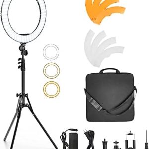 Ring Light with Stand and Phone Holder, IVISII 18 inch Ring light,55W 5500K LED Ring Light for Live Stream/Makeup/YouTube Video, Dimmable LED Beauty Selfie Ring light for TikTok Photography