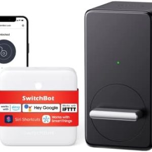 SwitchBot Smart Lock WiFi, Keyless Entry Door Lock, Smart Door Lock Front Door, Electronic Smart Deadbolt, Fits Your Existing Deadbolt in Minutes,Great for Airbnbs, Vacation Rentals and More